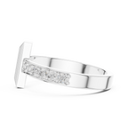 0.21 CT Pavé Diamond Men's Bar Ring