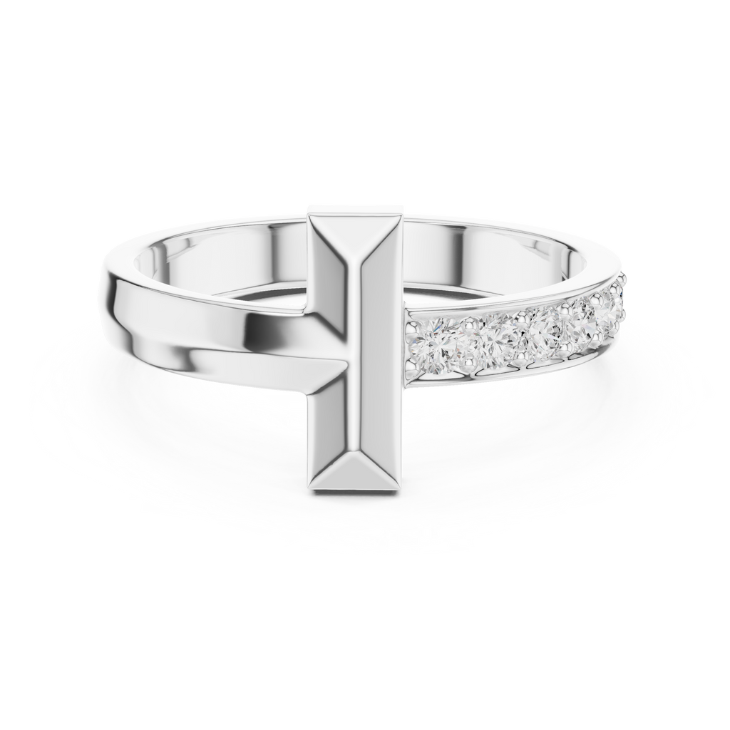 0.21 CT Pavé Diamond Men's Bar Ring