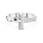 0.21 CT Pavé Diamond Men's Bar Ring