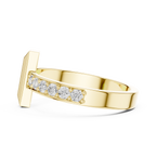 0.21 CT Pavé Diamond Men's Bar Ring