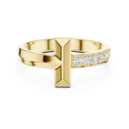 0.21 CT Pavé Diamond Men's Bar Ring