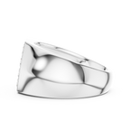 Round Diamond Cluster Men's Signet Ring