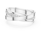 Round Diamond Criss-Cross Men's Band Ring
