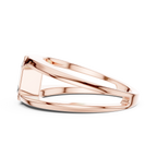 Emerald Cut Diamond Open Gallery Men's Ring