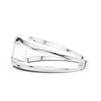 Emerald Cut Diamond Open Gallery Men's Ring