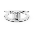 Emerald Cut Diamond Open Gallery Men's Ring