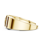 Round Diamond Men's Halo Signet Ring