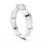 Round Diamond Modern Men's Solitaire Ring