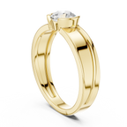 Round Diamond Modern Men's Solitaire Ring