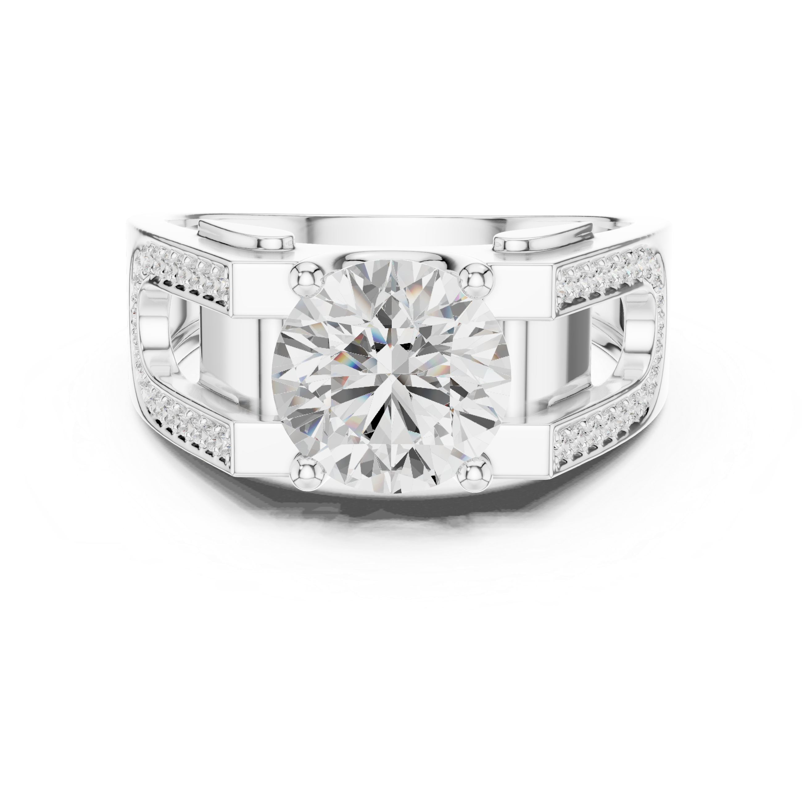 Diamond Pavé Men's Statement Ring