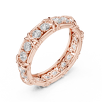 Round Diamond Eternity Wedding Band Ring