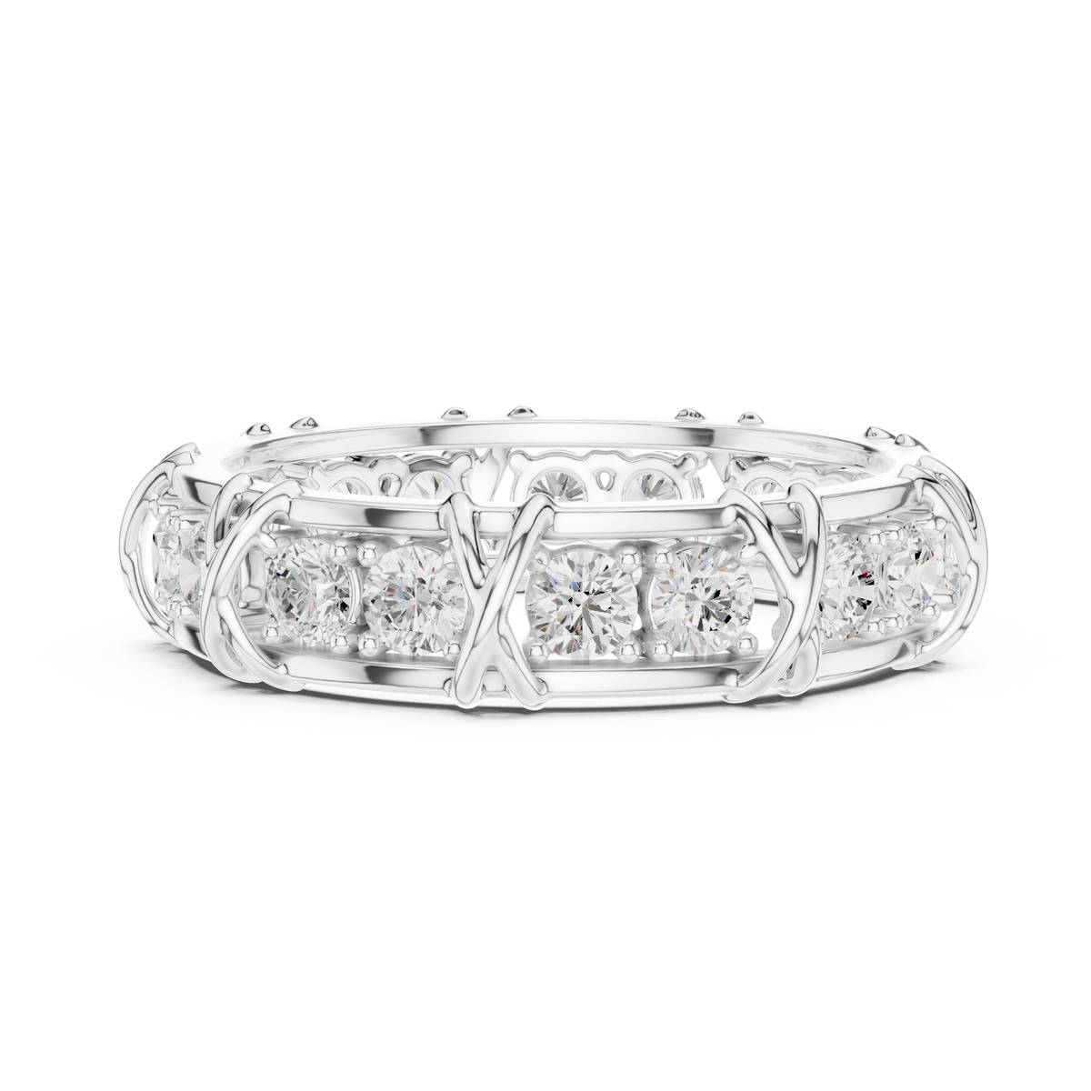 Round Diamond Eternity Wedding Band Ring — Jewelix Atelier