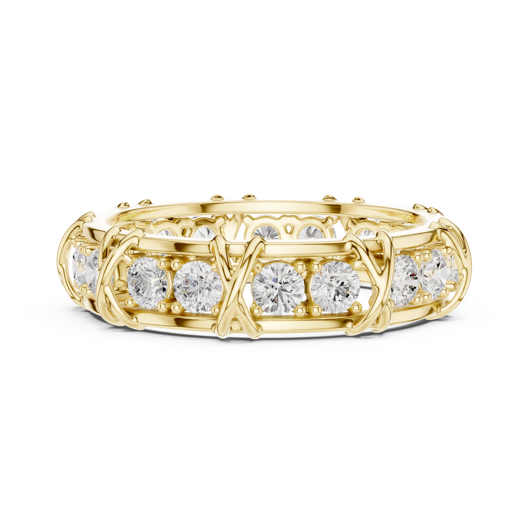 Round Diamond Eternity Wedding Band Ring