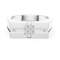 Geometric Princess Diamond Men's Signet Ring