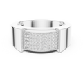 Multi-Row Pavé Diamond Men's Signet Ring