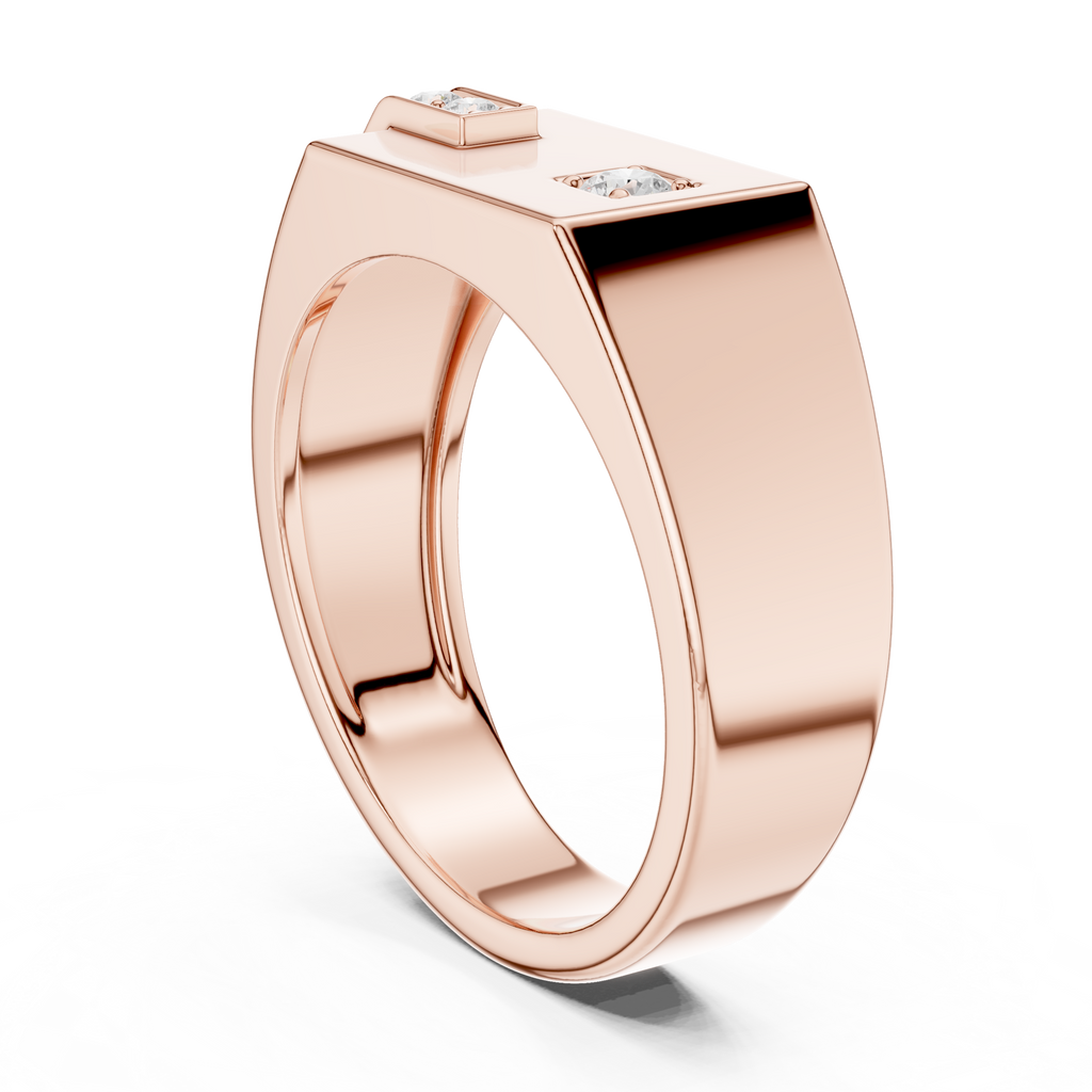 0.19 CT Diamond Signet Ring for Men