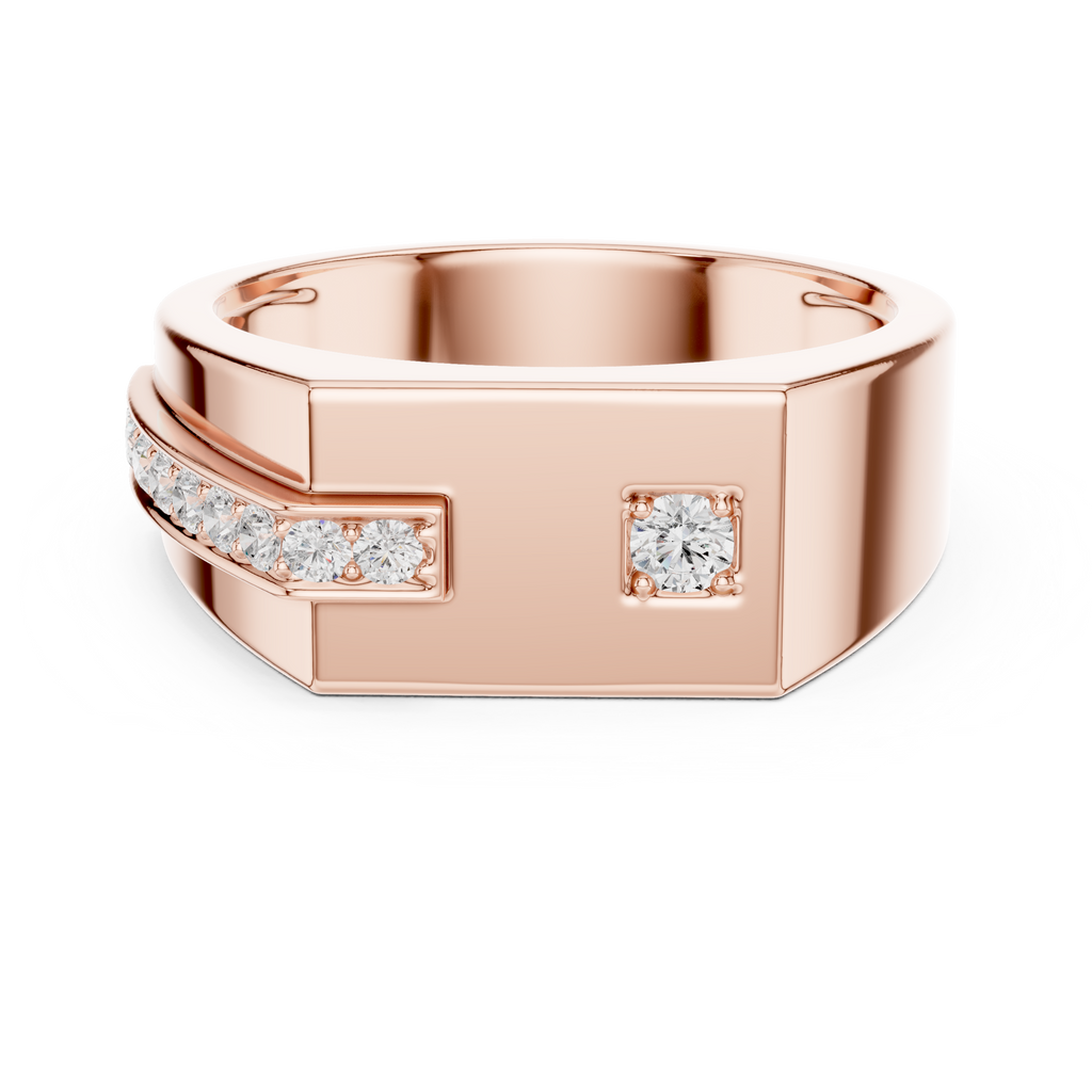 0.19 CT Diamond Signet Ring for Men