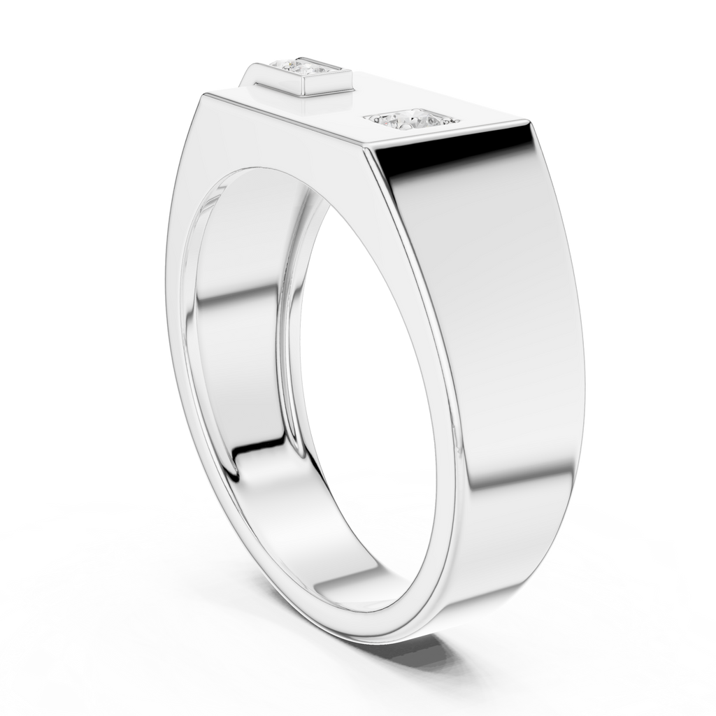 0.19 CT Diamond Signet Ring for Men