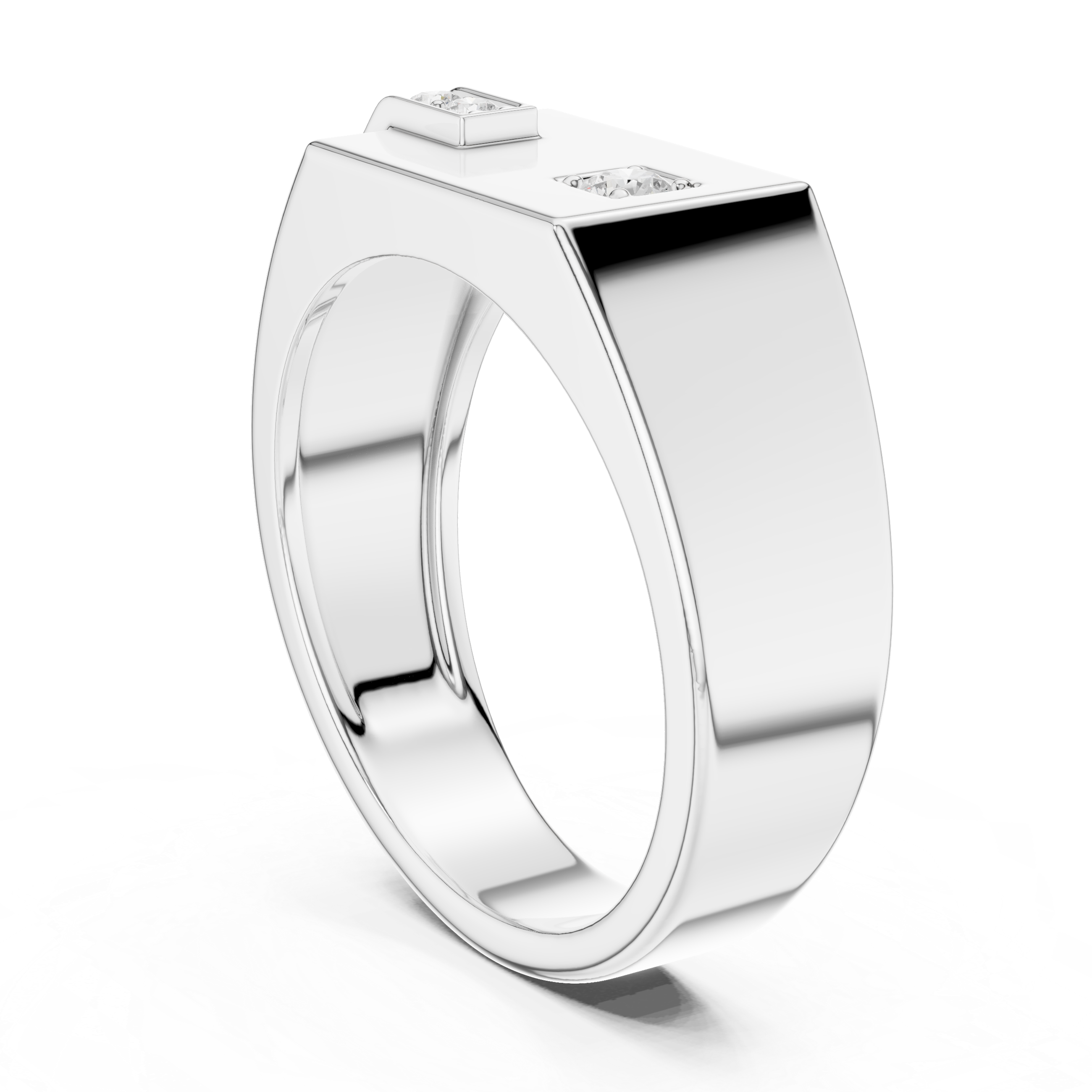 0.19 CT Diamond Signet Ring for Men