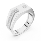 0.19 CT Diamond Signet Ring for Men