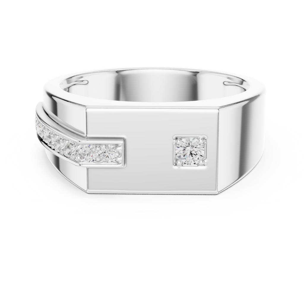 0.19 CT Diamond Signet Ring for Men