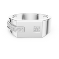 0.19 CT Diamond Signet Ring for Men