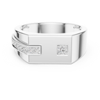 0.19 CT Diamond Signet Ring for Men