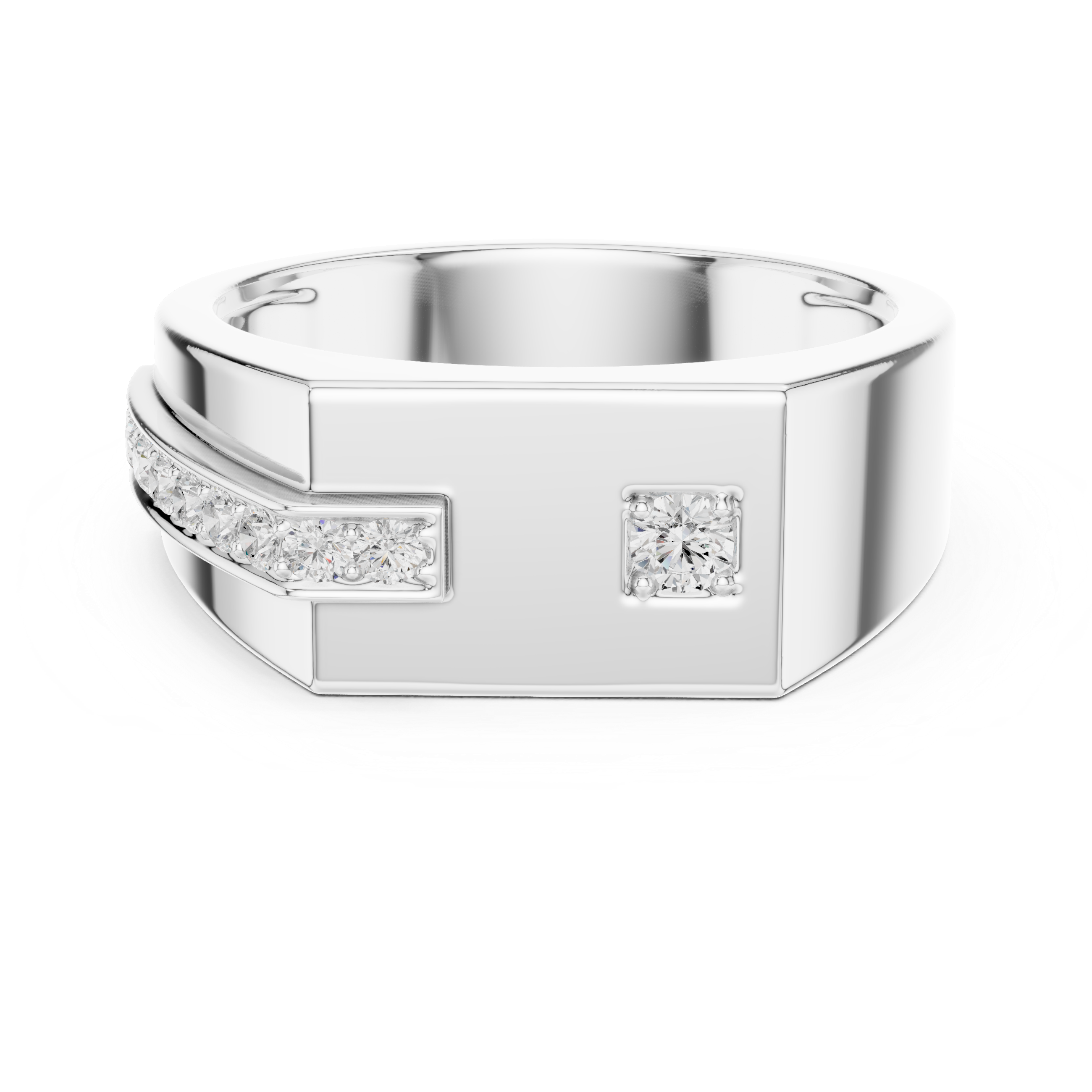 0.19 CT Diamond Signet Ring for Men
