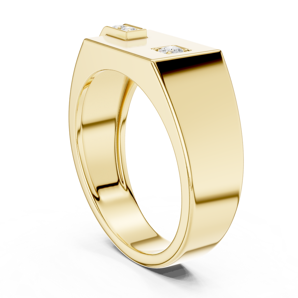 0.19 CT Diamond Signet Ring for Men