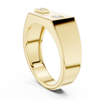 0.19 CT Diamond Signet Ring for Men