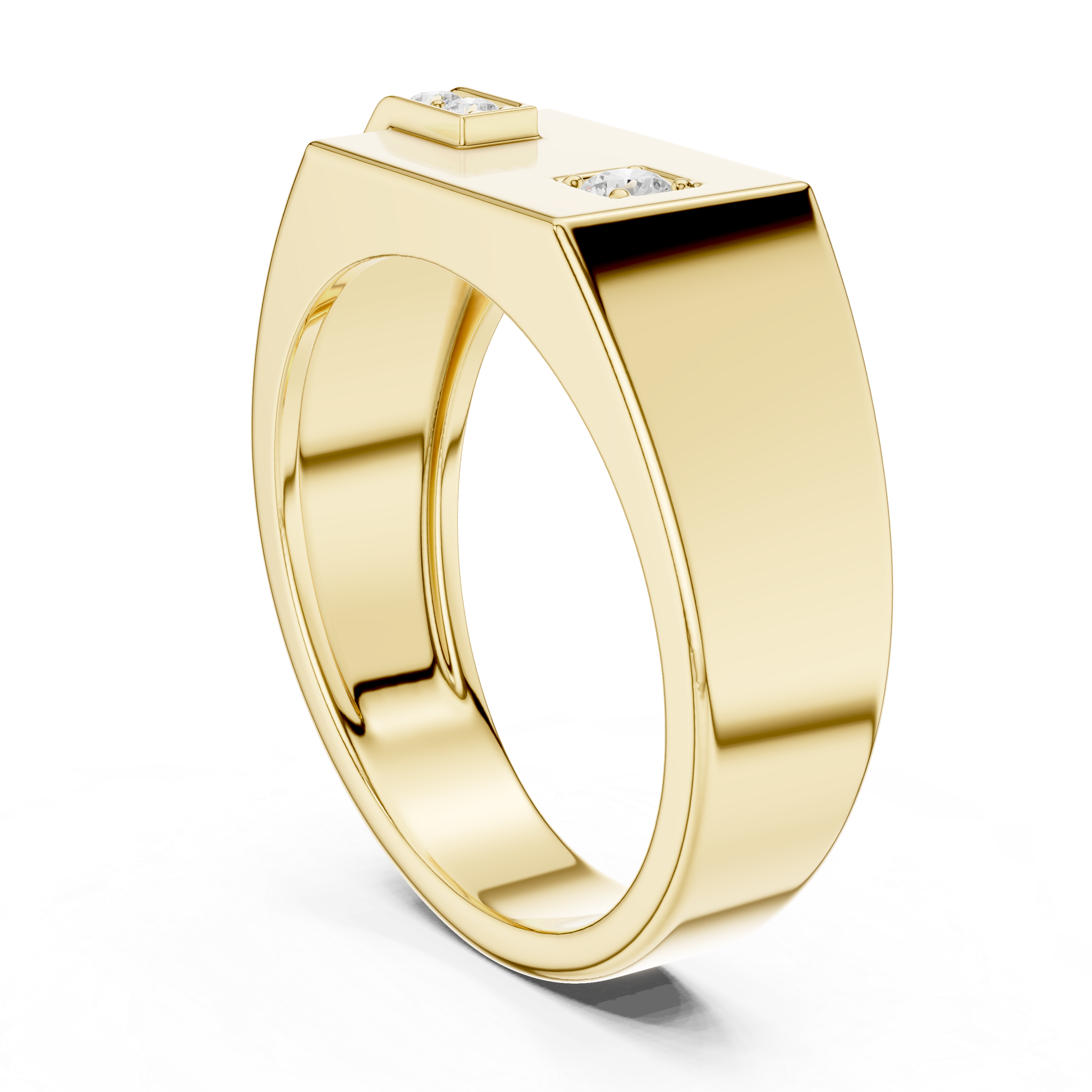 0.19 CT Diamond Signet Ring for Men