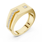 0.19 CT Diamond Signet Ring for Men