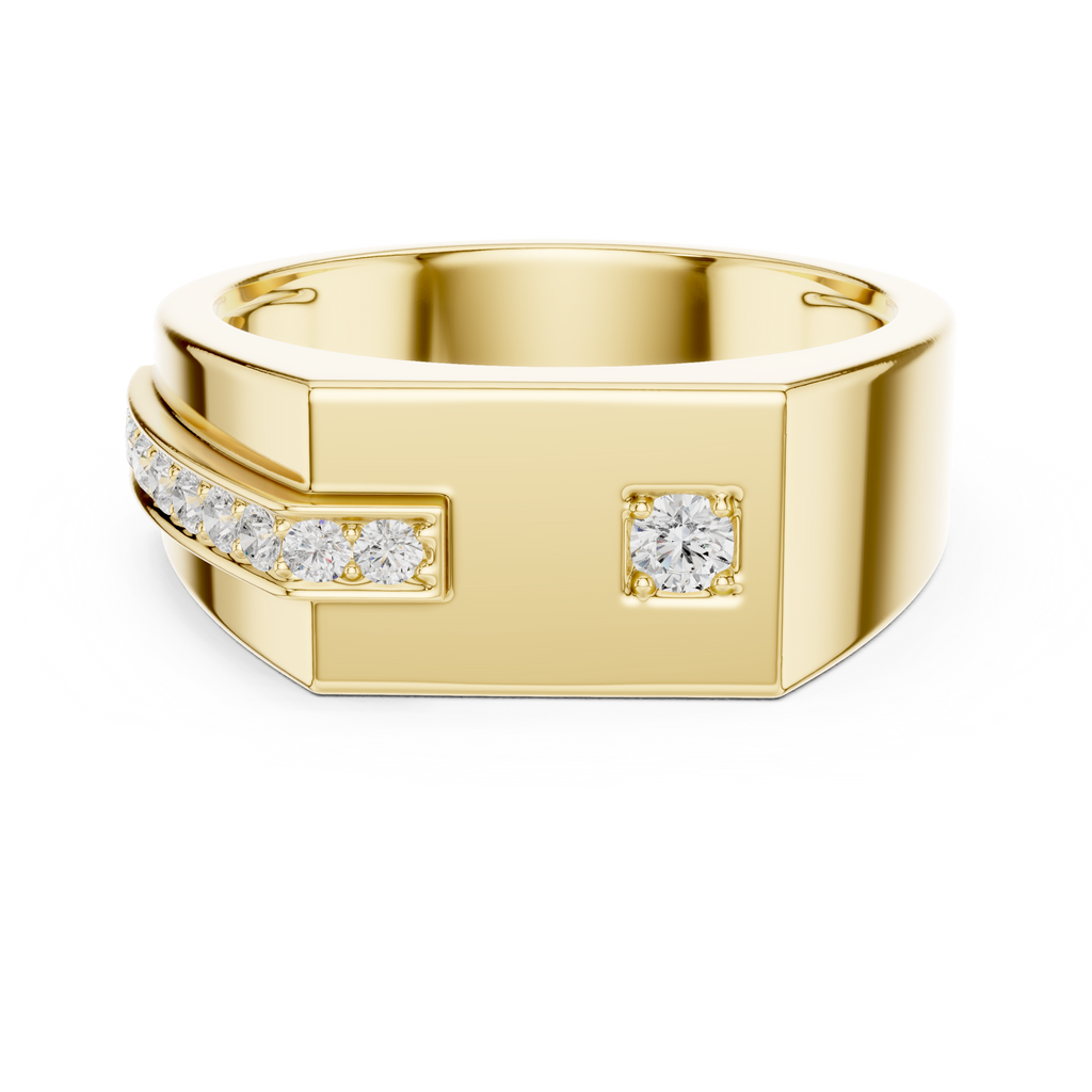 0.19 CT Diamond Signet Ring for Men