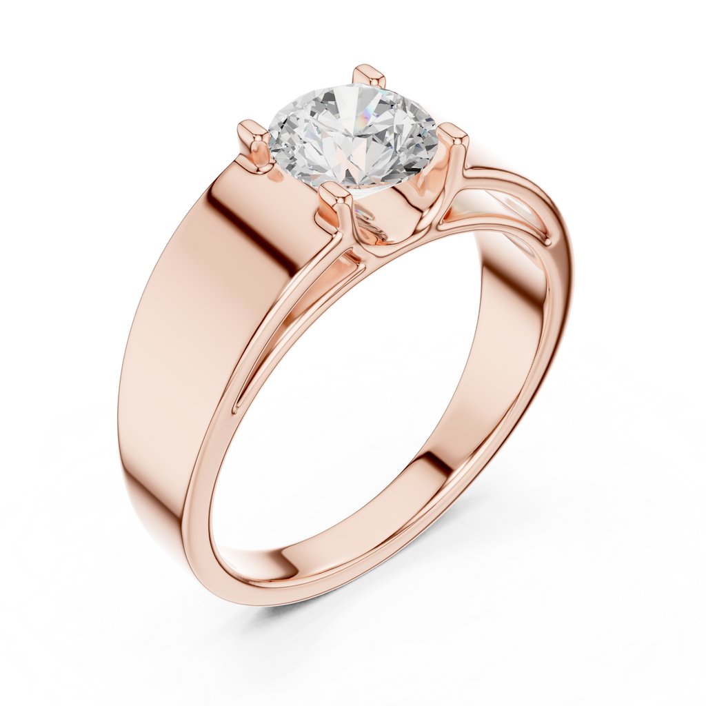 0.95 CT Solitaire Diamond Men's Ring