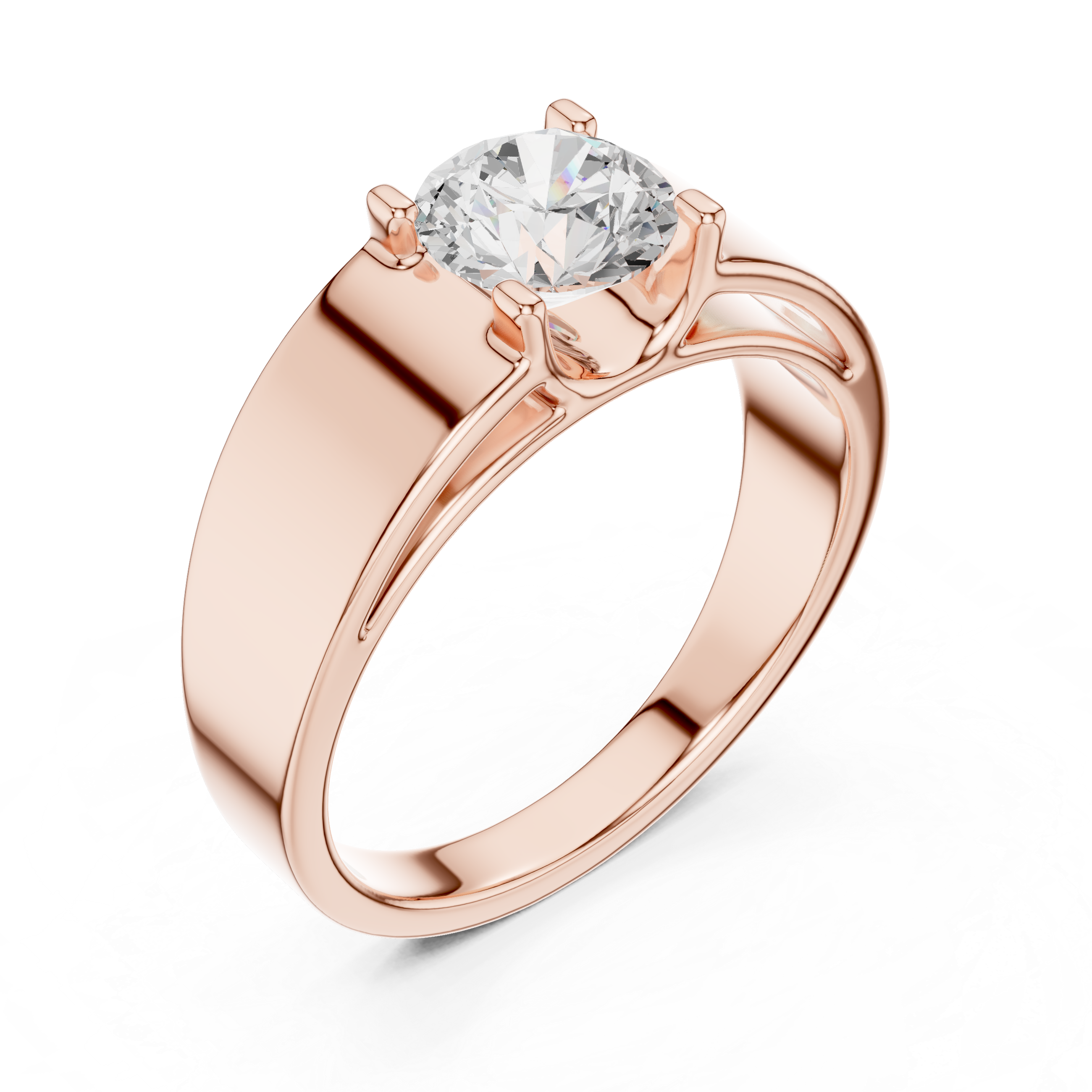 0.95 CT Solitaire Diamond Men's Ring
