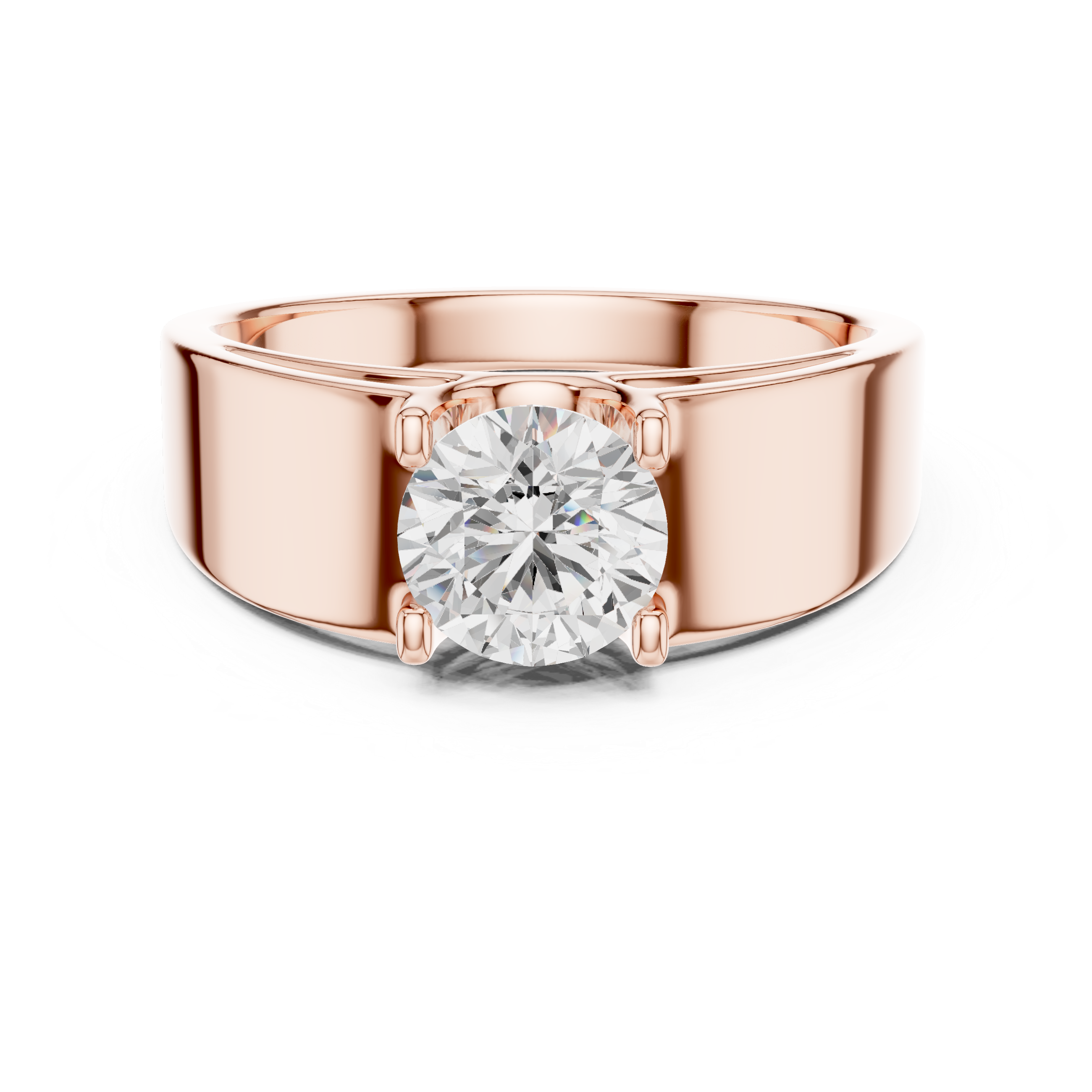 0.95 CT Solitaire Diamond Men's Ring