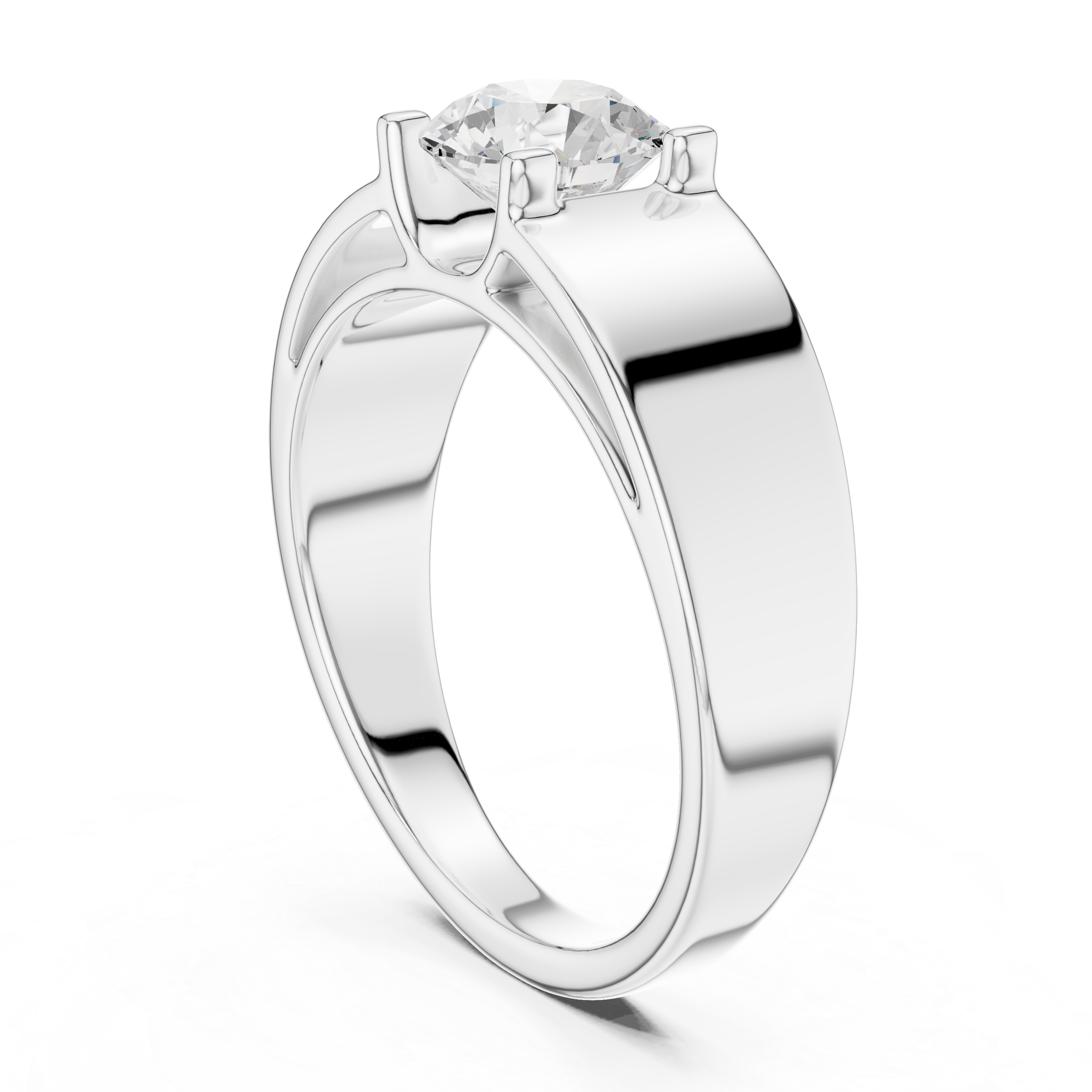 0.95 CT Solitaire Diamond Men's Ring