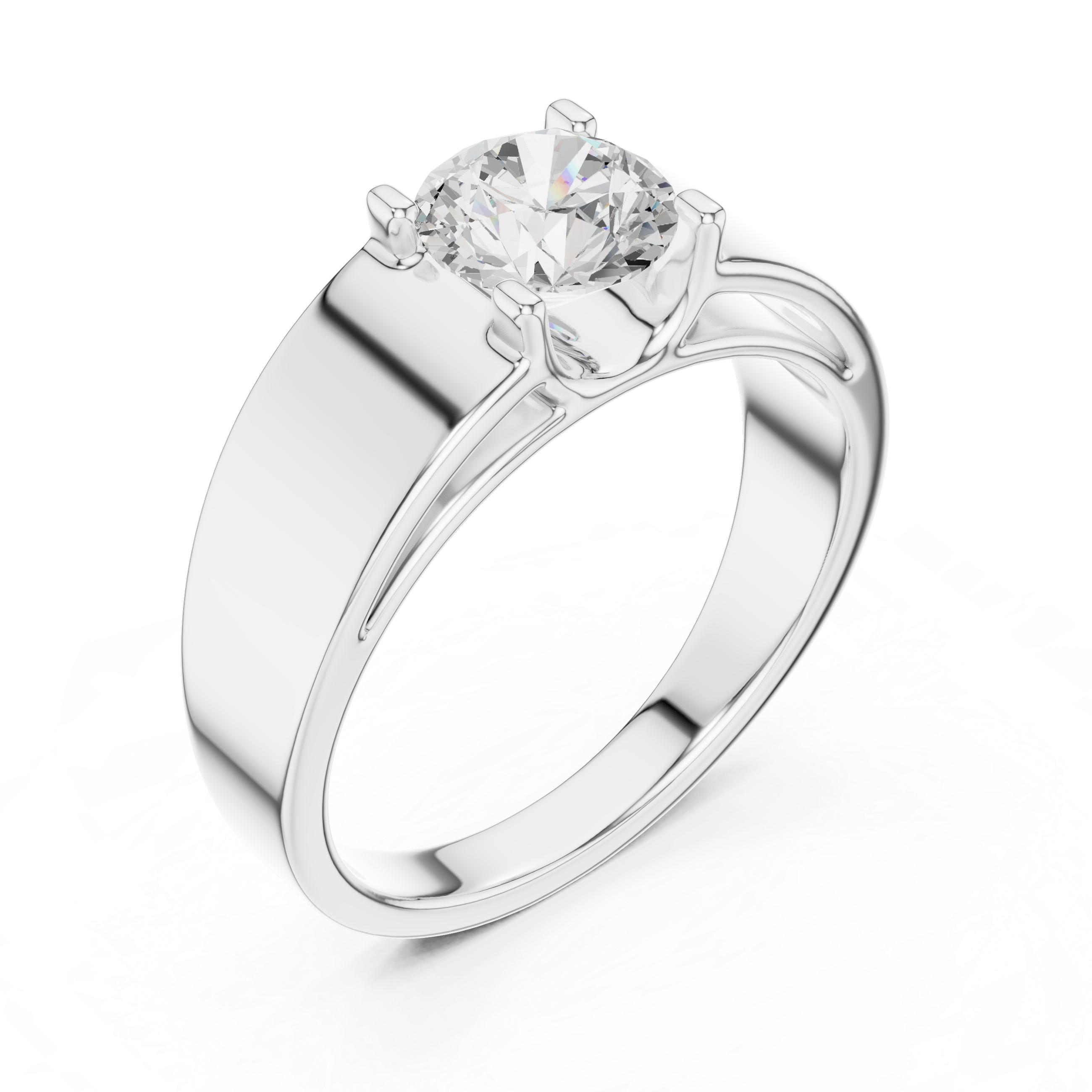 0.95 CT Solitaire Diamond Men's Ring