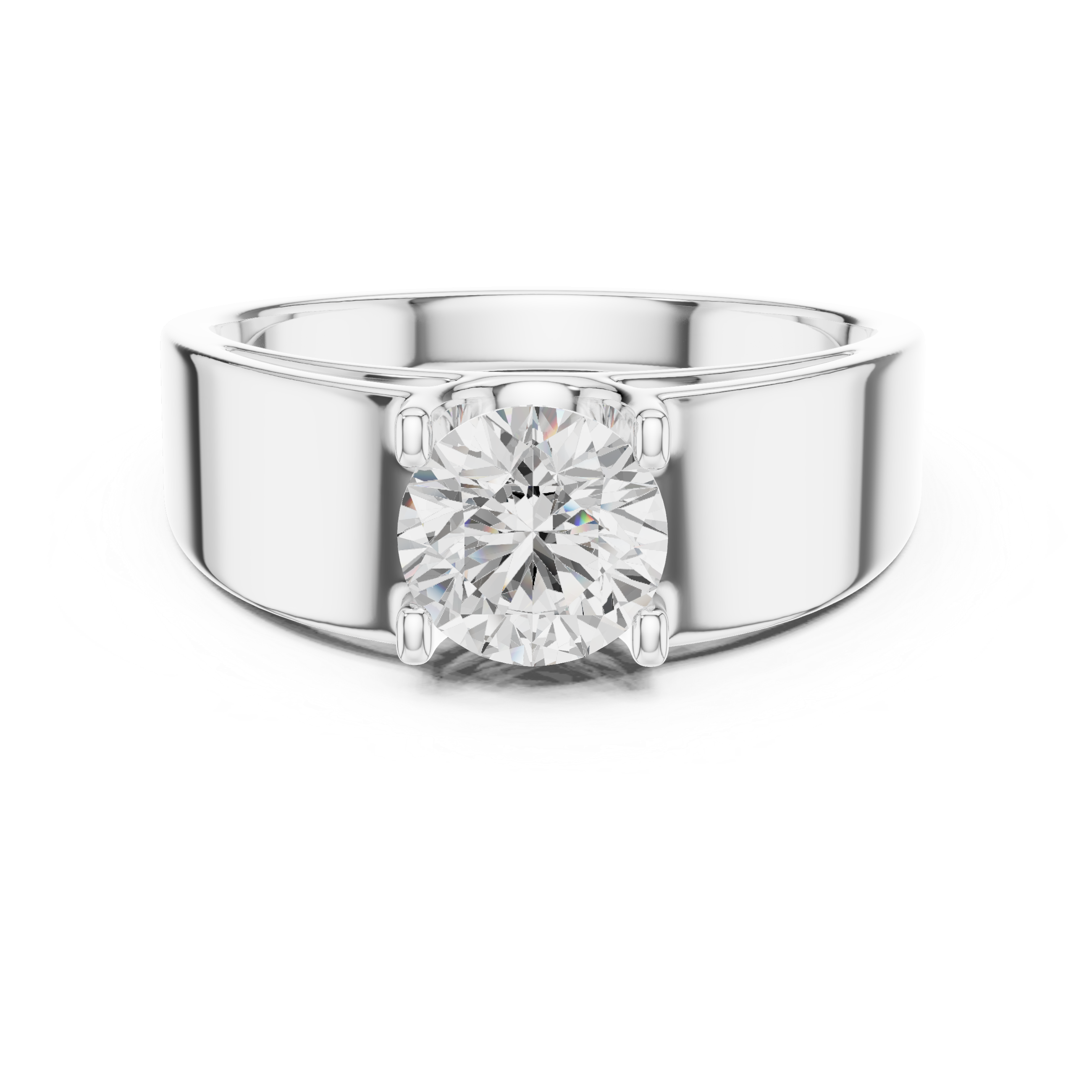 0.95 CT Solitaire Diamond Men's Ring