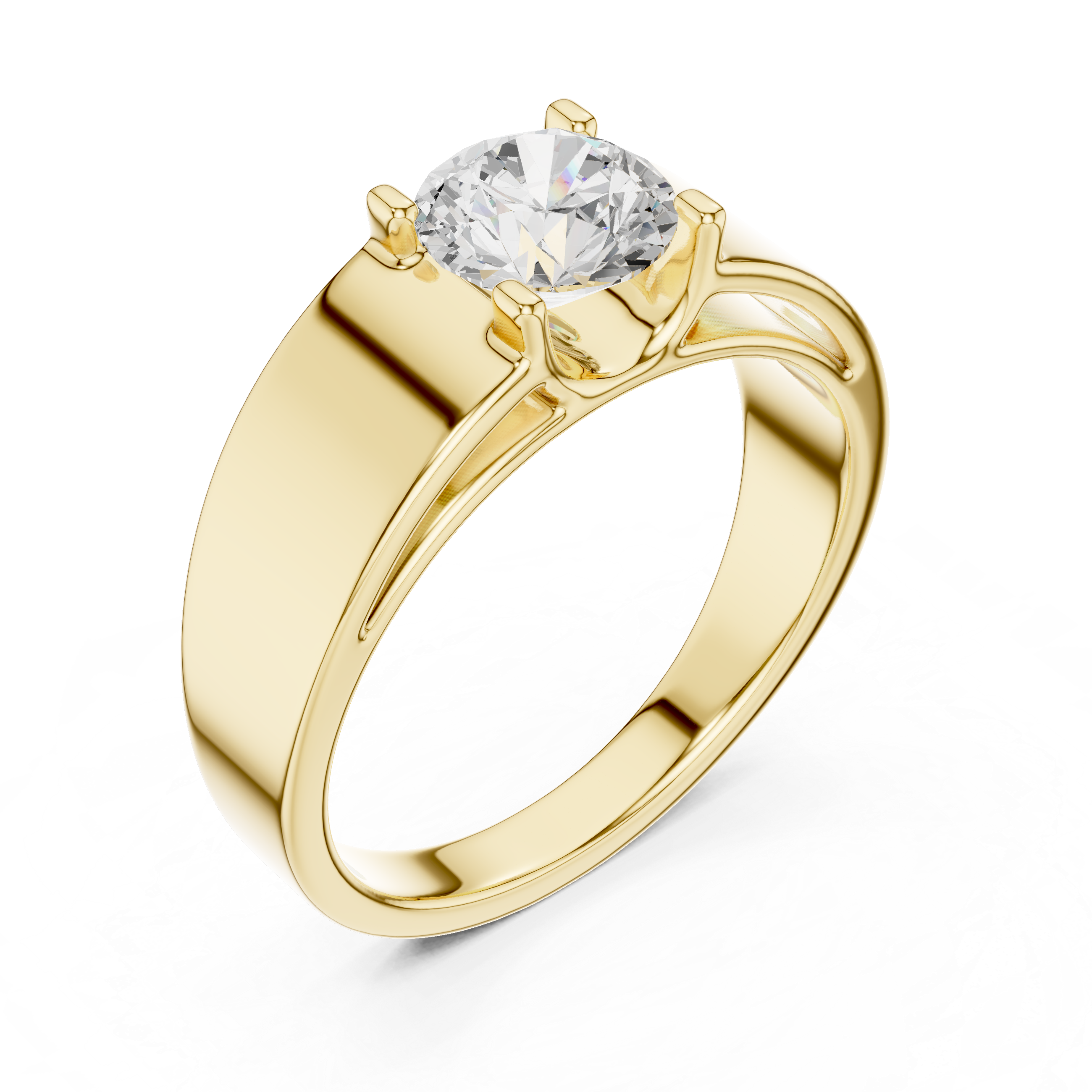 0.95 CT Solitaire Diamond Men's Ring