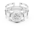 1.00 CT Bezel Set Diamond Men's Architectural Ring
