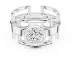 1.00 CT Bezel Set Diamond Men's Architectural Ring