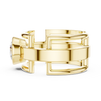 1.00 CT Bezel Set Diamond Men's Architectural Ring