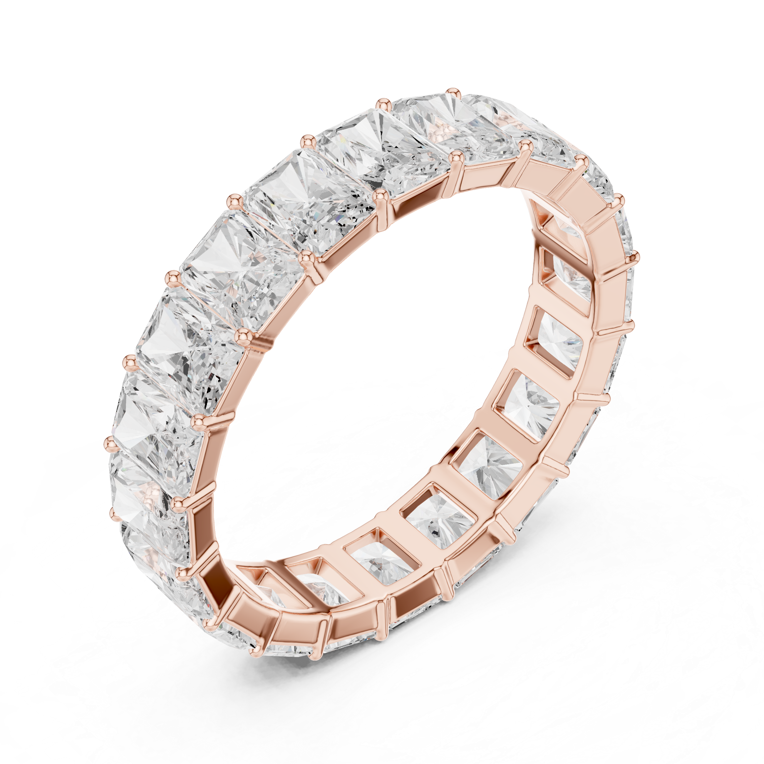 4.87 CT Radiant Cut Diamond Eternity Band