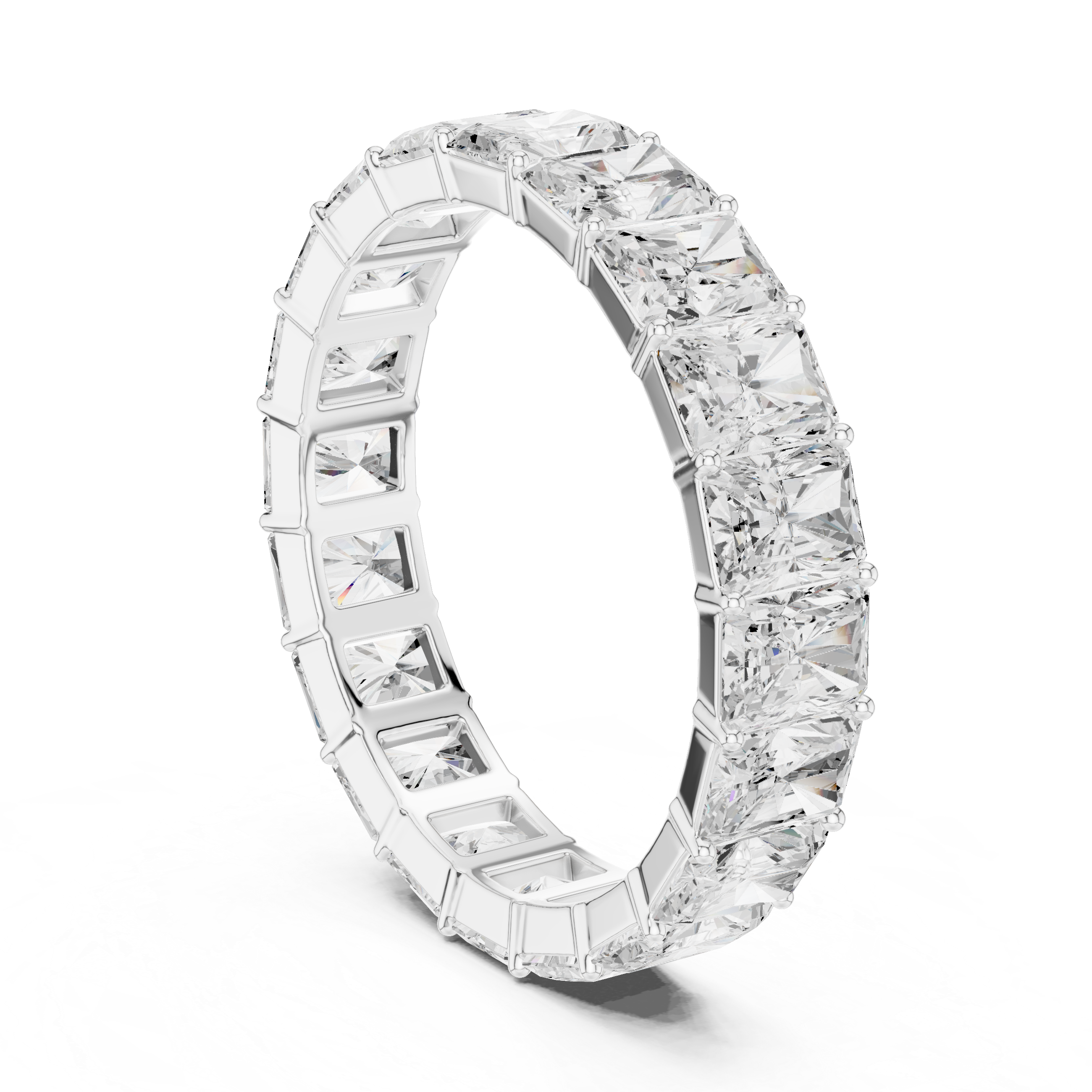 4.87 CT Radiant Cut Diamond Eternity Band