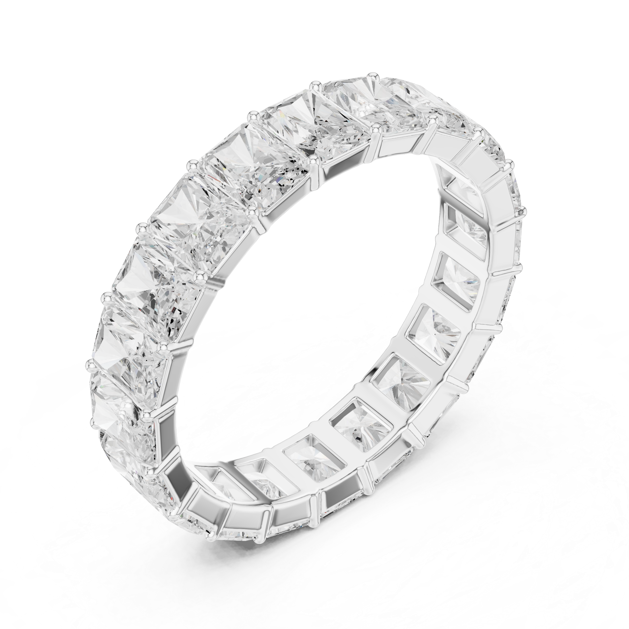 4.87 CT Radiant Cut Diamond Eternity Band
