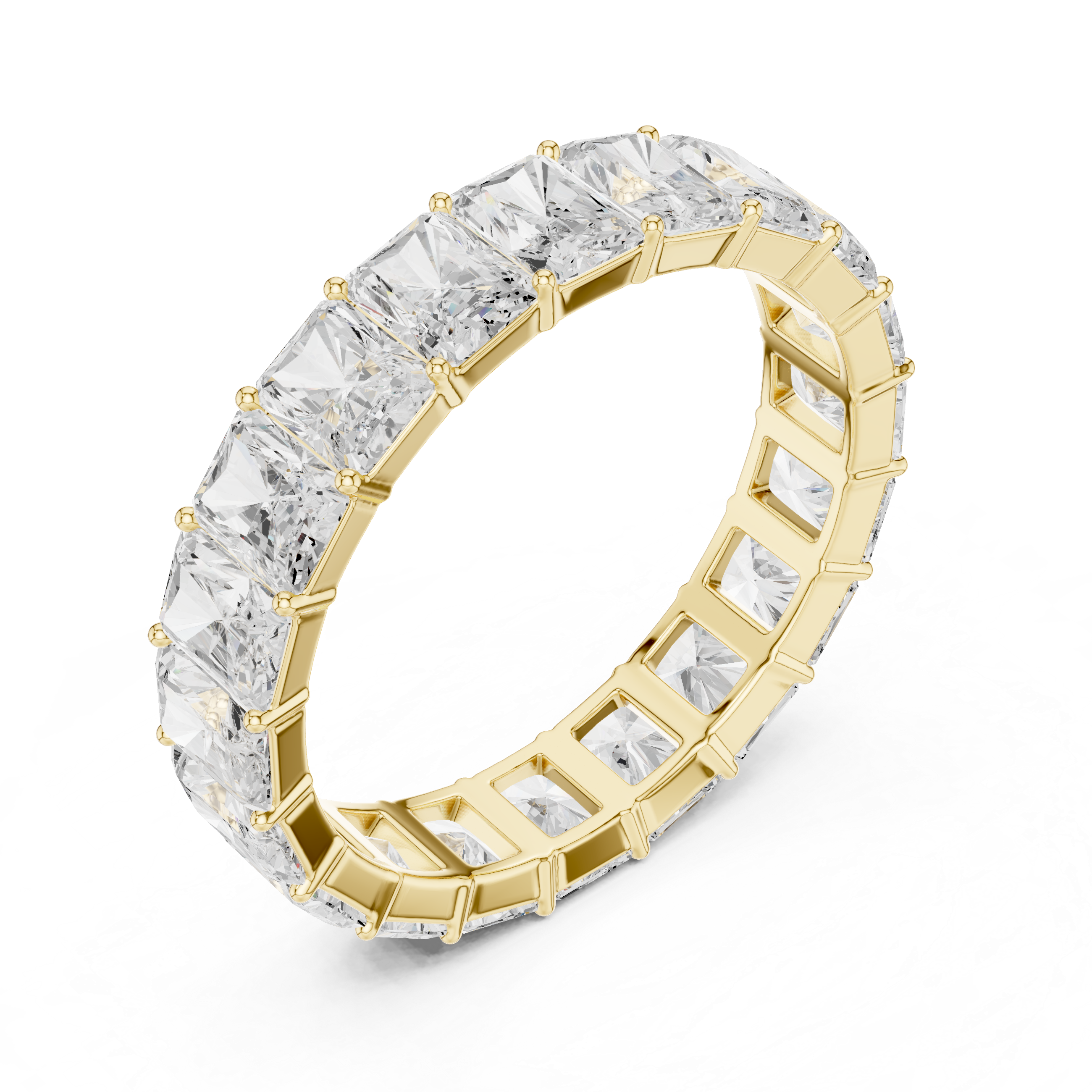 4.87 CT Radiant Cut Diamond Eternity Band