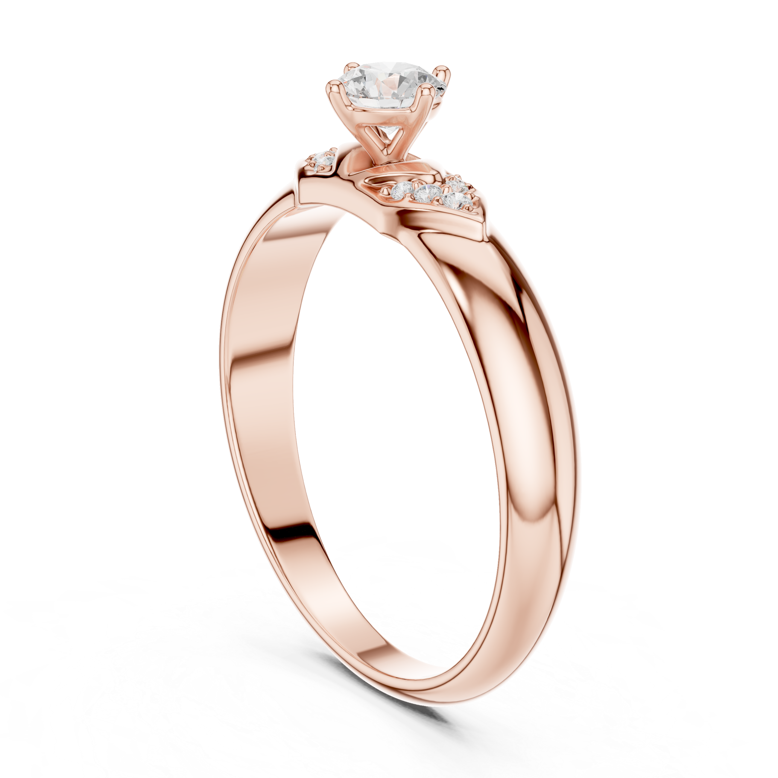 Round Diamond Cluster Engagement Ring