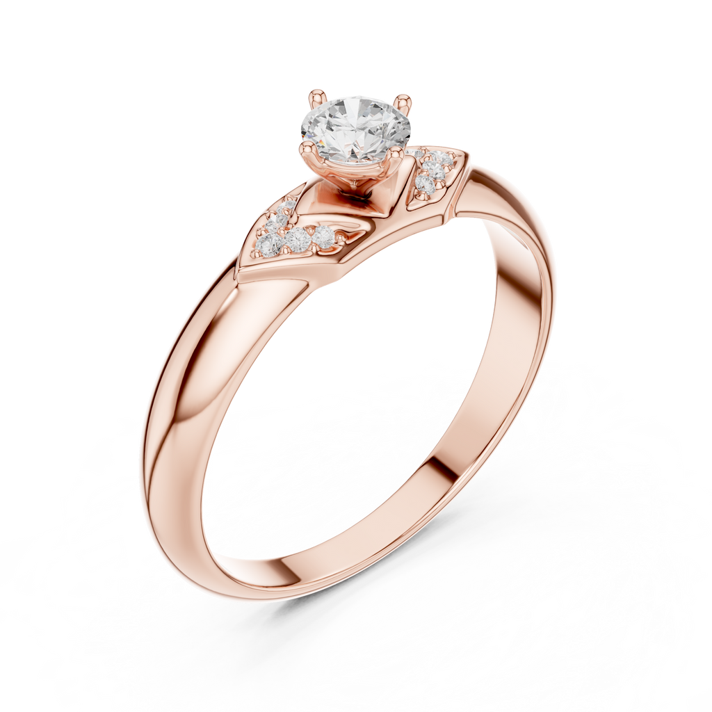 Round Diamond Cluster Engagement Ring