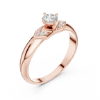 Round Diamond Cluster Engagement Ring